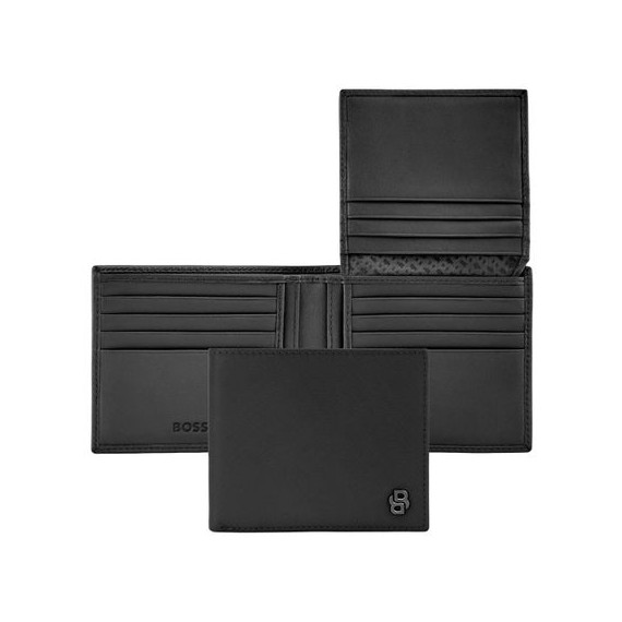 Portefeuille publicitaire avec flap Double B Saffiano Hugo Boss