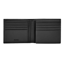 Portefeuille publicitaire avec flap Double B Saffiano Hugo Boss