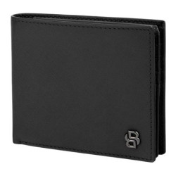 Portefeuille publicitaire avec flap Double B Saffiano Hugo Boss