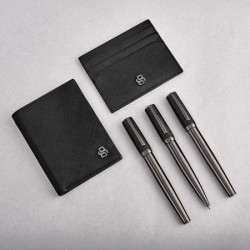 Stylo publicitaire roller Double B Saffiano Hugo Boss