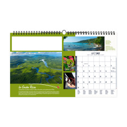 Calendrier personnalisé fabriqué en France 13 feuillets Randonnée du monde grand format