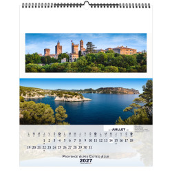 Calendrier personnalisable 13 feuillets France Panoramique petit format