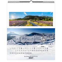 Calendrier publicitaire 13 feuillets France Panoramique grand format