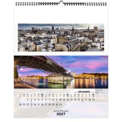 Calendrier publicitaire 13 feuillets France Panoramique grand format