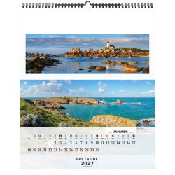 Calendrier publicitaire 13 feuillets France Panoramique grand format