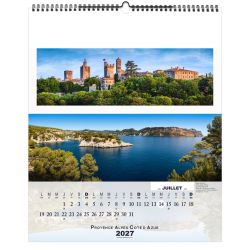 Calendrier publicitaire 13 feuillets France Panoramique grand format