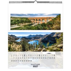 Calendrier publicitaire 13 feuillets France Panoramique grand format