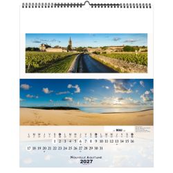 Calendrier publicitaire 13 feuillets France Panoramique grand format