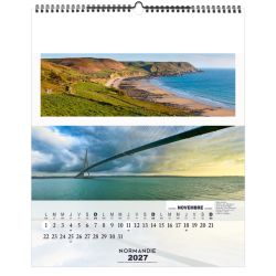 Calendrier publicitaire 13 feuillets France Panoramique grand format