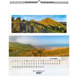 Calendrier publicitaire 13 feuillets France Panoramique grand format