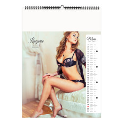 Calendrier personnalisable fabriqué en France 13 feuillets Lingerie