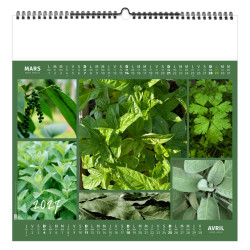 Calendrier 7 feuillets publicitaire fabriqué en France Aromates et Compagnie Petit format