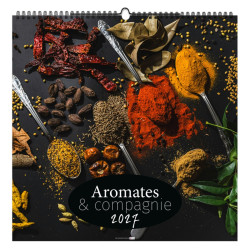 Calendrier 7 feuillets publicitaire fabriqué en France Aromates et Compagnie Petit format