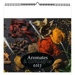 Calendrier 7 feuillets publicitaire fabriqué en France Aromates et Compagnie Petit format
