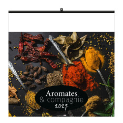Calendrier 7 feuillets publicitaire fabriqué en France Aromates et Compagnie Petit format