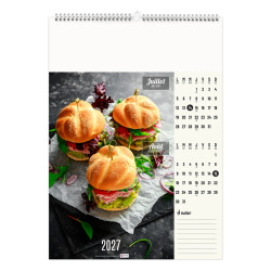 Calendrier publicitaire fabriqué en France 6 et 7 feuillets Cuisine conviviale grand format
