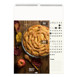 Calendrier publicitaire fabriqué en France 6 et 7 feuillets Cuisine conviviale grand format