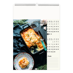 Calendrier publicitaire fabriqué en France 6 et 7 feuillets Cuisine conviviale grand format
