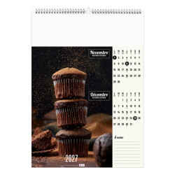 Calendrier publicitaire fabriqué en France 6 et 7 feuillets Cuisine conviviale grand format