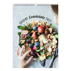 Calendrier publicitaire fabriqué en France 6 et 7 feuillets Cuisine conviviale grand format