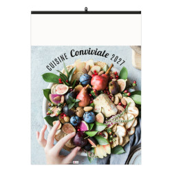 Calendrier publicitaire fabriqué en France 6 et 7 feuillets Cuisine conviviale grand format