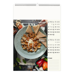 Calendrier publicitaire fabriqué en France 6 et 7 feuillets Cuisine conviviale grand format
