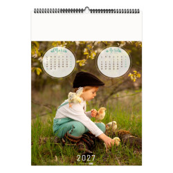 Calendrier publicitaire fabriqué en France 6 et 7 feuillets Les P'tits Explorateurs grand format