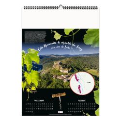 Calendrier personnalisable fabriqué en France 7 feuillets Petites appellations viticoles de France