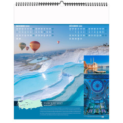 Calendrier publicitaire 7 feuillets Cascades grand format