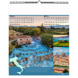 Calendrier publicitaire 7 feuillets Cascades petit format