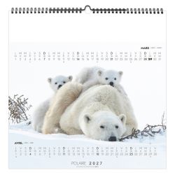 Calendrier personnalisable fabriqué en France 7 feuillets Seul au Monde grand format