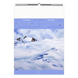Calendrier publicitaire fabriqué en France 7 feuillets Aquarelles grand format