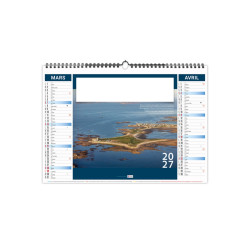 Calendrier économique publicitaire 6 feuillets Bretagne