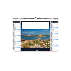 Calendrier économique publicitaire 6 feuillets Bretagne
