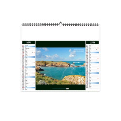 Calendrier économique publicitaire 6 feuillets Bretagne