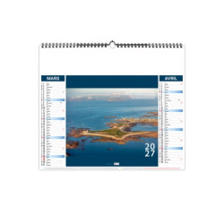 Calendrier économique publicitaire 6 feuillets Bretagne