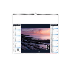 Calendrier économique publicitaire 6 feuillets Bretagne
