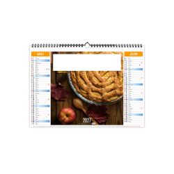 Calendrier économique publicitaire fabriqué en France 6 feuillets Recettes