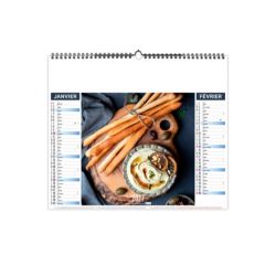 Calendrier économique publicitaire fabriqué en France 6 feuillets Recettes