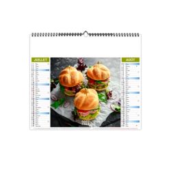 Calendrier économique publicitaire fabriqué en France 6 feuillets Recettes