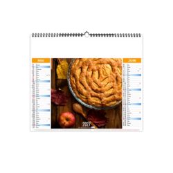 Calendrier économique publicitaire fabriqué en France 6 feuillets Recettes