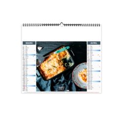 Calendrier économique publicitaire fabriqué en France 6 feuillets Recettes