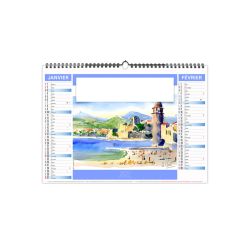 Calendrier économique publicitaire fabriqué en France 6 feuillets Provence