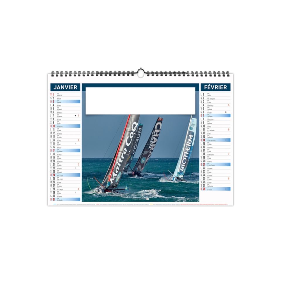 Calendrier économique publicitaire fabriqué en France 6 feuillets Tribord