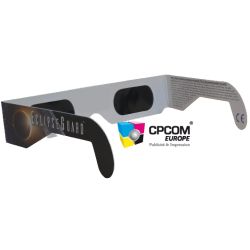 Lunettes publicitaires pour éclipse solaire personnalisables norme CE Fabriquée en Europe