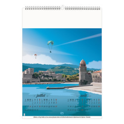 Calendrier économique publicitaire fabriqué en France 6 feuillets Néo Rétro