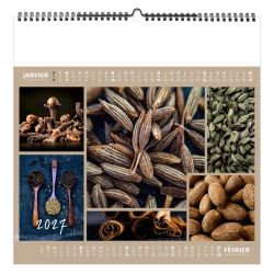 Calendrier économique publicitaire fabriqué en France 6 feuillets Herbes