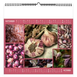 Calendrier économique publicitaire fabriqué en France 6 feuillets Herbes