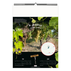 Calendrier économique publicitaire fabriqué en France 6 feuillets Grappes