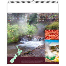 Calendrier économique publicitaire fabriqué en France 6 feuillets Bains